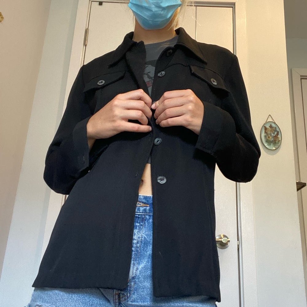 vintage black utility jacket